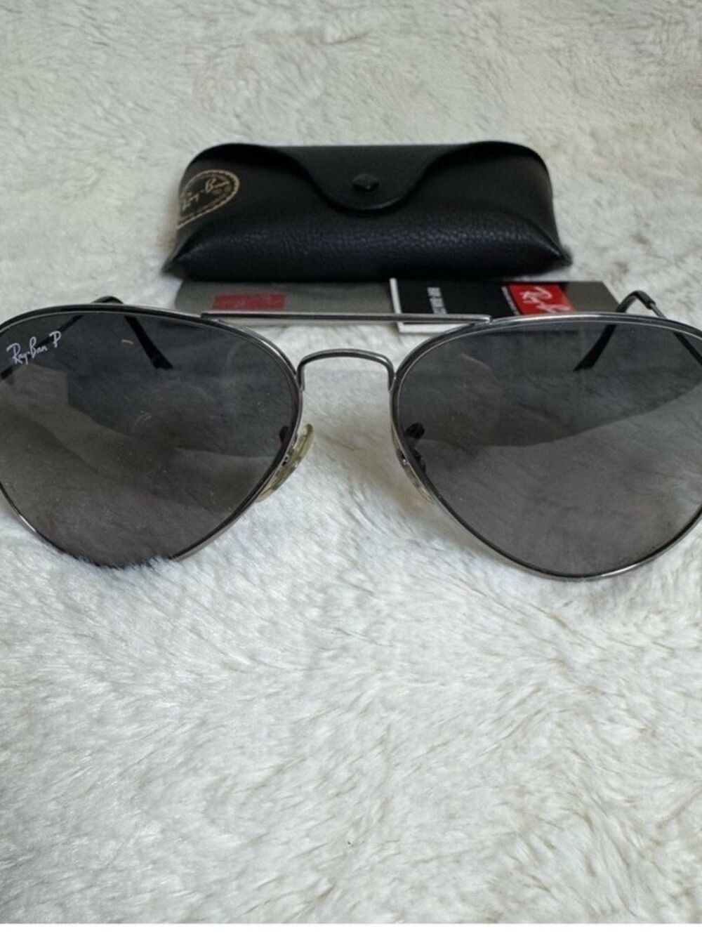 Ray-Ban Aviator Sunglasses Titanium Polarized Unisex